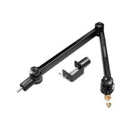 SteelSeries Alias/Alias Pro Mic Boom Arm - Per giochi, streaming e podcasting - Rotazione a 360 ° - Morsetto da scrivania - Design a forbice pieghevole - Molle nascoste - Gestione cavi - Adattatori da