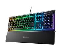 SteelSeries Apex 3 - Tastiera da gioco, illuminazione RGB a 10 zone, poggiapolsi magnetico di alta qualità, layout QWERTY turco