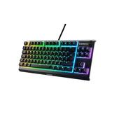 SteelSeries Apex 3 TKL, RGB tastiera da gaming , Fattore di forma compatto senza tastierino numerico studiato per gli eSport, Illuminazione RGB a 8 zone, Layout QWERTZ tedesco