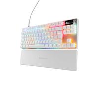 SteelSeries Apex Pro TKL Gen 3 White con Switch OmniPoint 3.0 - Attuazione regolabile - Rapid Trigger - Preset di gioco - Protection Mode - Rapid Tap/SOCD - OLED - RGB -Copritasti in PBT -NOR QWERTY