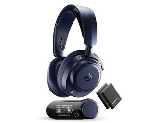 SteelSeries Arctis Nova Pro Omni - Cuffie gioco wireless Hi-Res, 96kHz/24bit, ANC, Mic ClearCast Pro, Filtro antirumore IA, App mobile, Mix 2,4GHz + BT, OmniPlay PC+PlayStation+Xbox - Blu notte