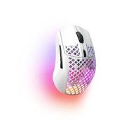 SteelSeries Aerox 3 Wireless - Mouse Gaming - RGB traforato - Design ultraleggero e resistente all'acqua - Sensore ottico TrueMove Air da 18K DPI - Snow