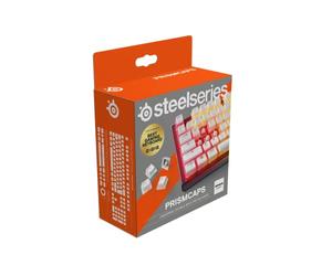 SteelSeries PrismCaps - Copritasteri a doppio colpo in stile budino - Resistente termoplastico PBT - Compatibile con la maggior parte delle tastiere meccaniche - Gambi MX - Bianco