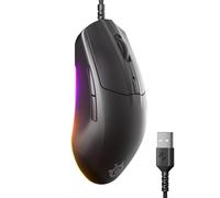 SteelSeries Rival 3 Gen 2 - Mouse da gioco - Sensore ottico TrueMove Core da 8500 DPI - 60 milioni di clic di durata - bassa latenza - 77 g di peso - 100% piedini in PTFE - RGB - Nero
