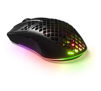 steelseries SteelSeries Aerox 3 Mouse da gioco wireless, ultra leggero, 66 g, Bluetooth 2,4 GHz, Quantum 2.0 Wireless, oltre 200 ore di batteria, RGB, non venduto in Giappone, nero (rinnovato)