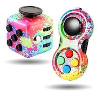 Steemjoey 2Pcs Fidget Toys Giocattolo, Cubo Antistress, Fidget Pad Fidget Controller Riduttore, Ansia Relief Giocattoli, Fidget Toy Giocattolo con Le Dita, Regalo per Adulti Bambini (Colore)
