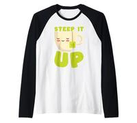 Steep It Up - Divertente Amante del tè Maglia con Maniche Raglan