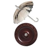 Steeper alle erbe - Birra sfusa in metallo da tre pollici, colino con con piedistallo scanalato | Setaccio per cocktail, cestino, accessorio, preparazione di bevande al latte bollente, or