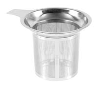 Steeper per tè a foglie sfuse 1 pezzo Infusore per tè a foglie sfuse in rete di acciaio inossidabile con manici resistenti al calore Filtro sospeso per teiere, tazze, tazze, orecchio singolo