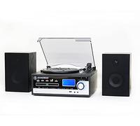 Steepletone Broadway 5 in 1 centro musicale Bluetooth con CD, radio FM, registratore a 3 velocità ha la possibilità di masterizzare vinile o CD su USB