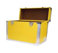 Steepletone Scatola da dj in volo per dischi, LP ed album in vinile, 30x30x20 cm, Colore Giallo