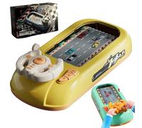 Steer Joy Driving Simulator for Kids, Car Racing Adventure Toy with Steering Wheel, Steering Wheel Toy with Music And Vehicle Sound Effects, Driving Games for Boys Girls Ages 3 And Above (Yellow)