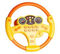 Steering Wheel - Rechargeable Play Steering Toy for Kids, 5,5 cm ABS Interactive Driving Wheel | 360° Rotatable Imaginative Play Accessory, Fun Educational Toy for Children, Random Pattern Design