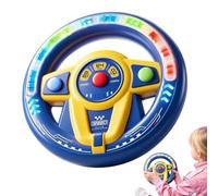 Steering Wheel Toy - Light And Music Driving Controller | Steering Wheel Toy With Light And Music Simulated Driving Controller For Kids Car Seat Backseat Indoor Outdoor Play
