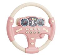 Steering Wheel Toy, Pretend Driving Simulator, Music-Enabled Educational Toy, Rechargeable Sound And Light Feature, 1-Pack Multicolor, Portable Learning for Travel Car