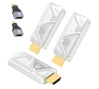 Steetek Trasmettitore HDMI Wireless e 2 ricevitori, HDMI Wireless per la trasmissione di video e audio da computer portatile/PC/fotocamera a 2 monitor/proiettore/TV, 5G Wireless Extender Plug and Play