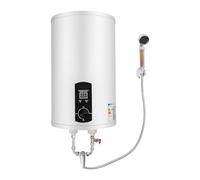Steeviuzj Scaldabagno elettrico da 35 l, 2000 W, scaldabagno elettrico da parete con display digitale, scaldabagno in acciaio inox, tubo riscaldante 25-75 °C, per bagno, cucina, doccia