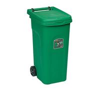 Bidone da 80 LT verde per Raccolta Differenziata con ruote Pattumiera contenitor