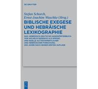 Stefan Schorch Biblische Exegese und hebräische Lexikographie (Copertina rigida)