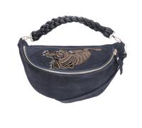 Stefano Ghilardi Marsupio in pelle scamosciata con decorazione tigre