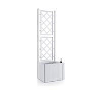 Stefanplast 2075946 Indicator Natural Spalier-Vaso per Fiori, Colore: Bianco, Dimensioni: 43 x 43 x 142 cm