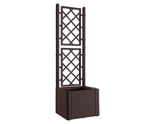Stefanplast 2075947 Indicator Natural Spalier-Vaso per Fiori, Colore: Moka, 43 x 43 x 142 cm
