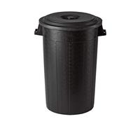 Stefanplast 25130 Bidone Immondizia con Coperchio, Plastica, Nero, 120 litri