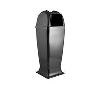 Stefanplast 3876629 Gettacarte/Posacenere Diablo In Plastica Antracite Lt 50
