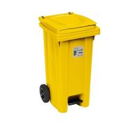 CONTENITORE 120lt CON PEDALE GIALLO