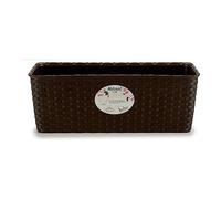 Stefanplast Fioriera Balcone Natural 40 cm Moka con riserva d'acqua