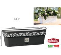 STEFANPLAST Balconetta Opera Decoro Cloe cm 50x18x17h Grafite Grigio Luce V94403