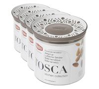 Stefanplast BARATTOLO ERMET TONDO 0,7 BIANCO TORTORA (Confezione da 4)