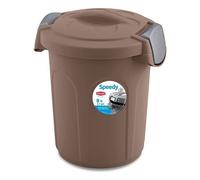 Stefanplast Bidoncino (8Lt) coperchio a clip SPEEDY Tortora 70314