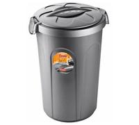 Stefanplast Bidone (46Lt) con coperchio a Clip TOM Silver 70500