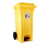 Stefanplast Bidone carellato (120Lt) con pedale URBAN ECO SYSTEM Giallo 25705