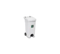 Stefanplast Bidone carellato (80Lt) con pedale URBAN ECO SYSTEM Bianco 25604