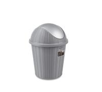 Stefanplast Bidone Elegance Rattan Polipropilene Lt10, Grigio