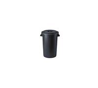 Bidone I mm ondizia Politene Nero Con Coperchio Litri 70 Stefanplast