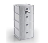 Stefanplast Cassettiera Elegance 4 cassetti, bianco 37 x 39 x 80 cm Single