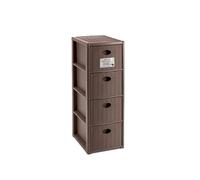 STEFANPLAST Cassettiera Elegance Slim 4 Tortora