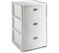 STEFANPLAST Cassettiera Multiuso 3 Cassetti Bianca - 30462 Elegance
