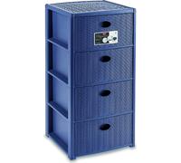 LINEA ELEGANCE CASSETTIERA 4 CASSETTI BLU