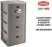 LINEA ELEGANCE CASSETTIERA 4 CASSETTI GREY