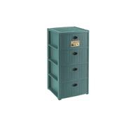 Stefanplast Cassettiera Elegance In Plastica A 4 Cassetti Effetto Rattan Colore