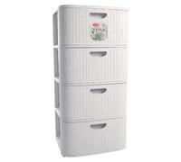 Cassettiera salvaspazio 4C (40x40x80cm) DOMUS HOME COLLECTION Bianco 90100
