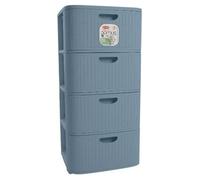 Cassettiera salvaspazio 4C (40x40x80cm) DOMUS HOME COLLECTION Smoky blue 90103