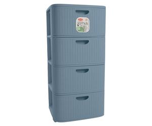 Stefanplast Cassettiera salvaspazio 4C (40x40x80cm) DOMUS HOME COLLECTION Smoky