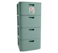 Stefanplast Cassettiera salvaspazio 4C (40x40x80cm) DOMUS HOME COLLECTION Verde