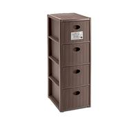 LINEA ELEGANCE CASSETTIERA SLIM 4 CASSETTI TORTORA