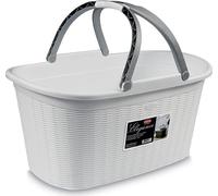 Cesta portabiancheria 'elegance' colore bianco STEFANPLAST